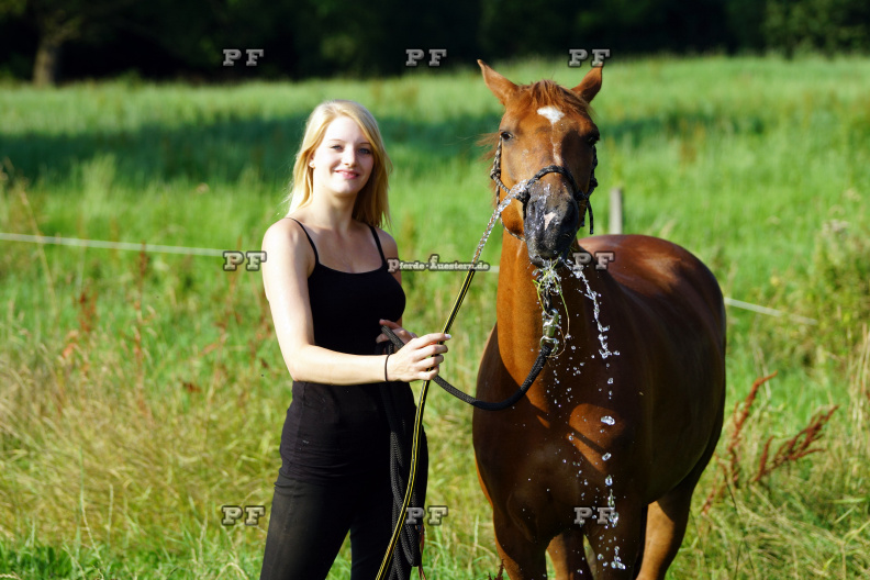 Pferd Mädchen Schlauch Wasser Humor  11 (4).JPG